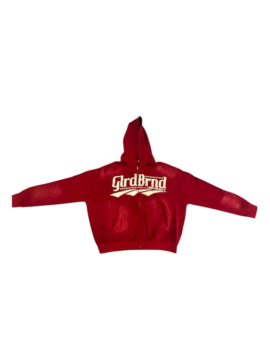 Red University Zip up
