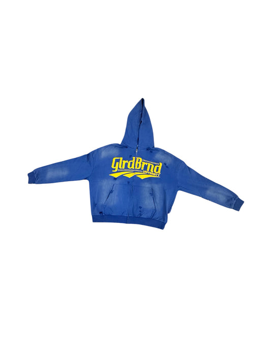 Blue University Zip Up