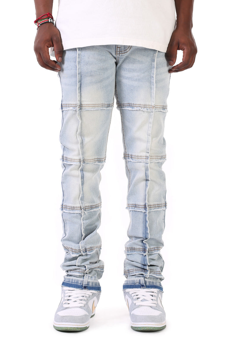 Stacked Cut and Sew Jeans