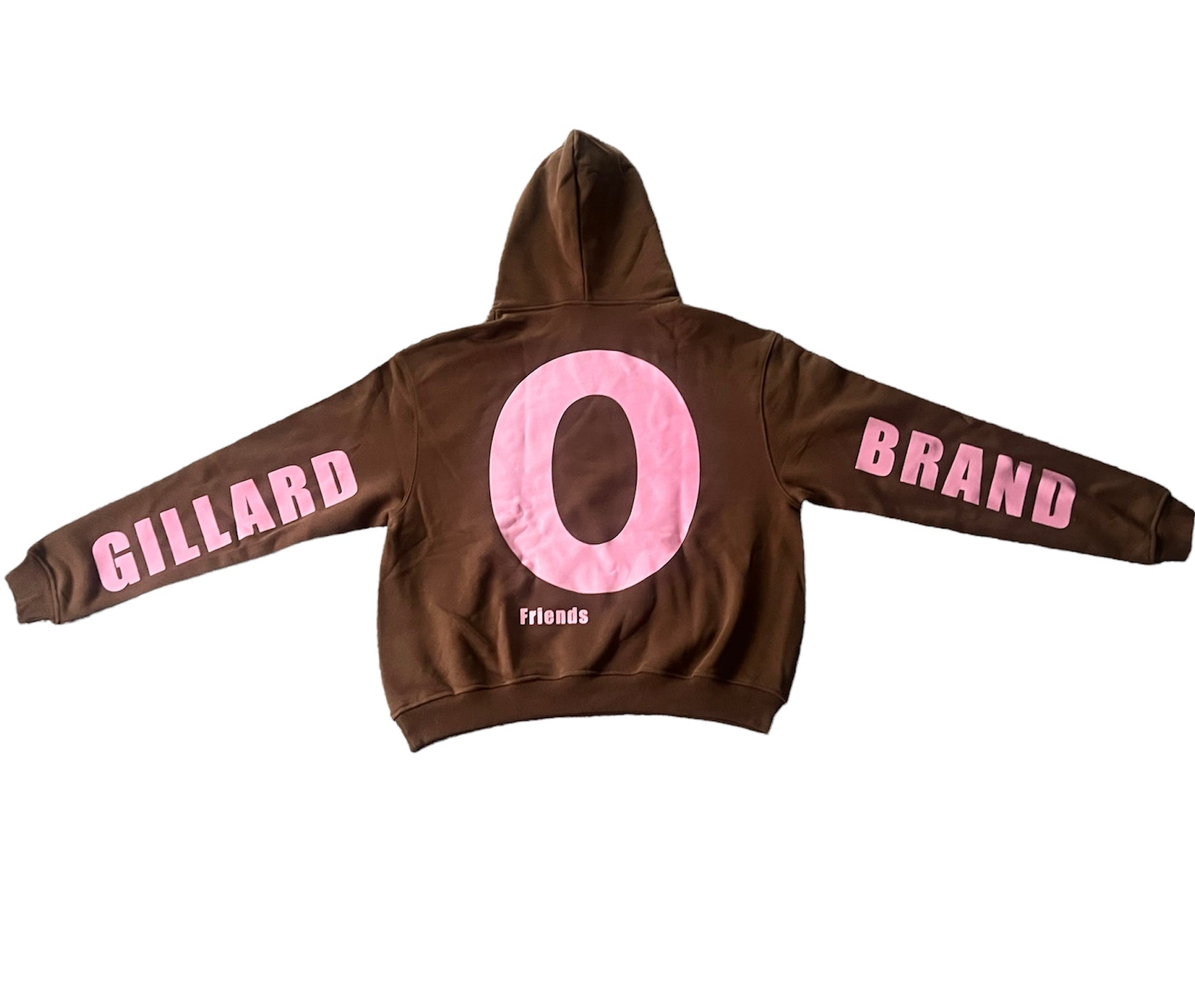 “0” friends Brown Hoodie